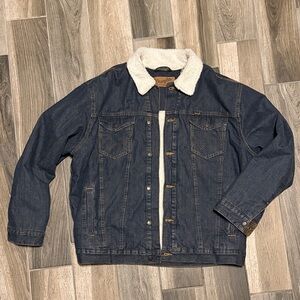 NWOT Wrangler Denim Sherpa-Lined Jacket